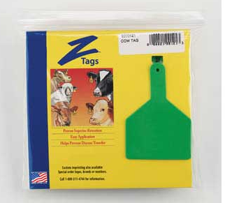Z Tag Z1 Cow, Blank Green Pack