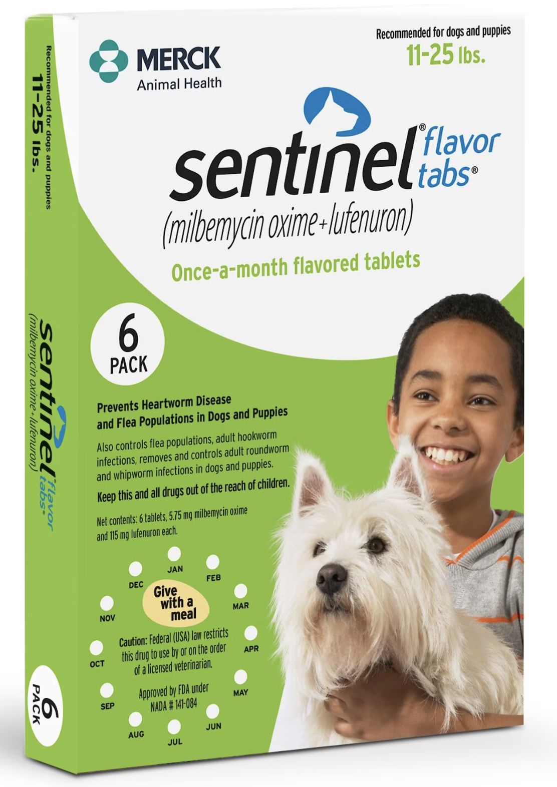 sentinel-flavor-tabs-for-dogs-11-25-lbs-green