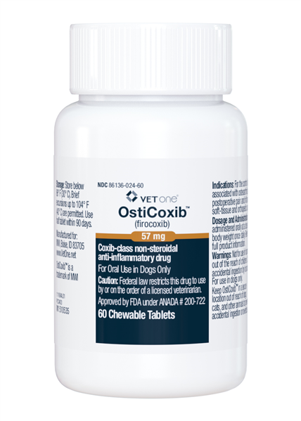 OstiCoxib (Firocoxib) Chewable Tablets for Dogs 57mg