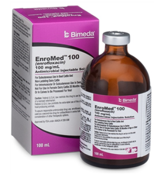 Enromed 100 Injection (Enrofloxacin), 100 mL