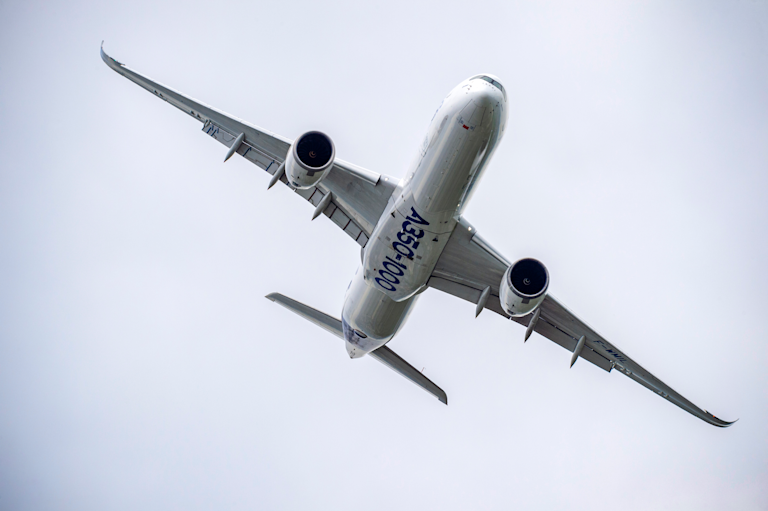 An Airbus A350-1000 in flight.