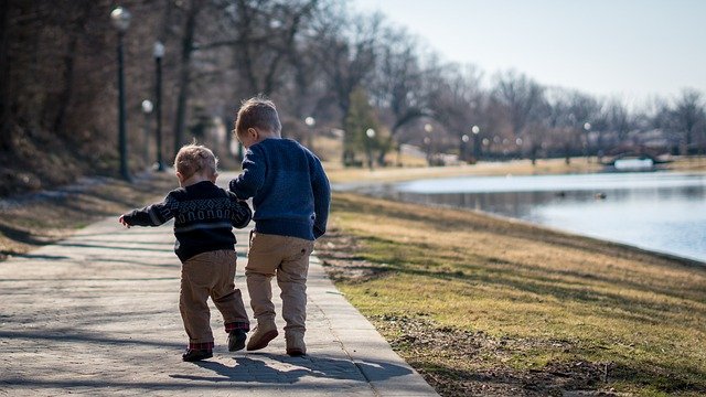 two boys in the park