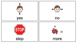 Yes/No/More/Stop  (ARASAAC, 2x2, single board)