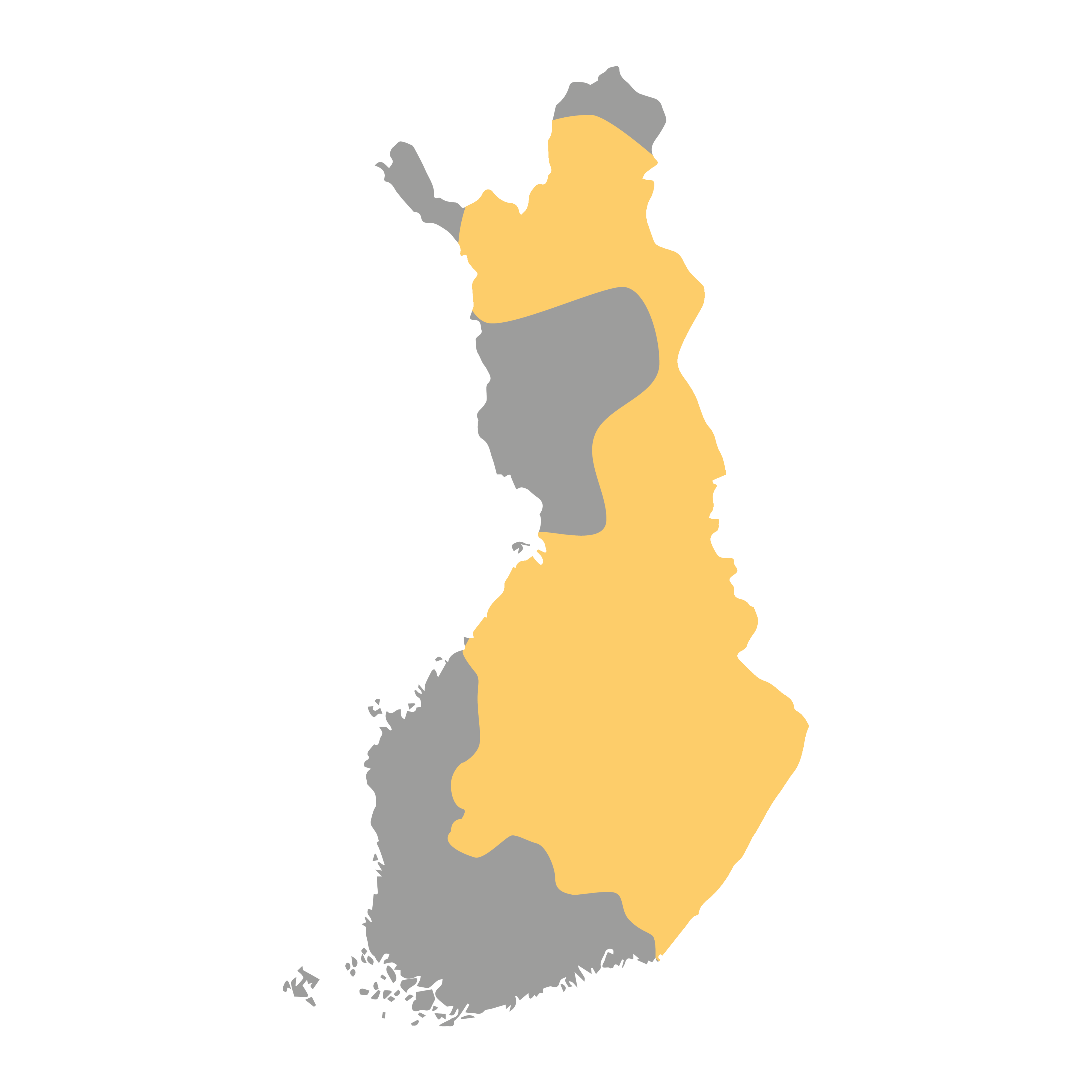 Karhun levinneisyys Suomessa pentuehavaintojen perusteella. Poronhoitoalueella havaintoja on vähän lukuun ottamatta itärajaa, mutta myös havainnoijaverkosto on harva.