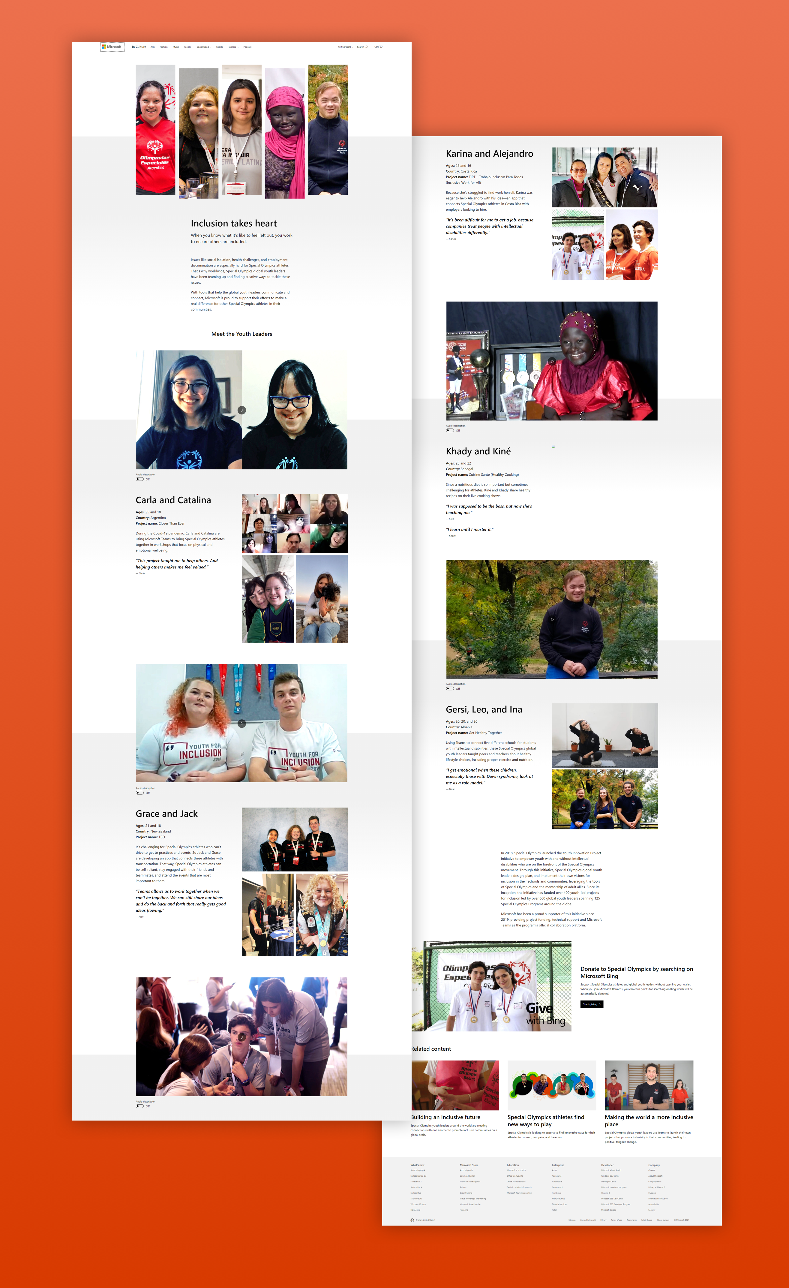 Microsoft Special Olympics Youth Leaders Mockup