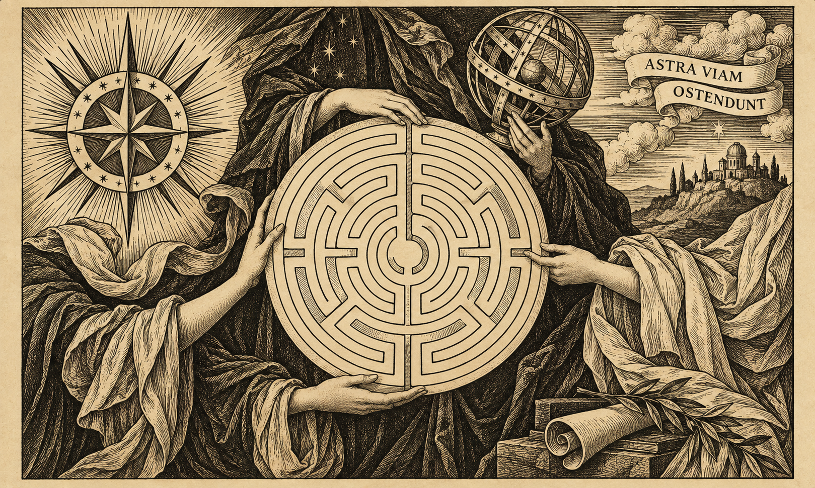 Allegorical Labyrinth Beneath the Stars