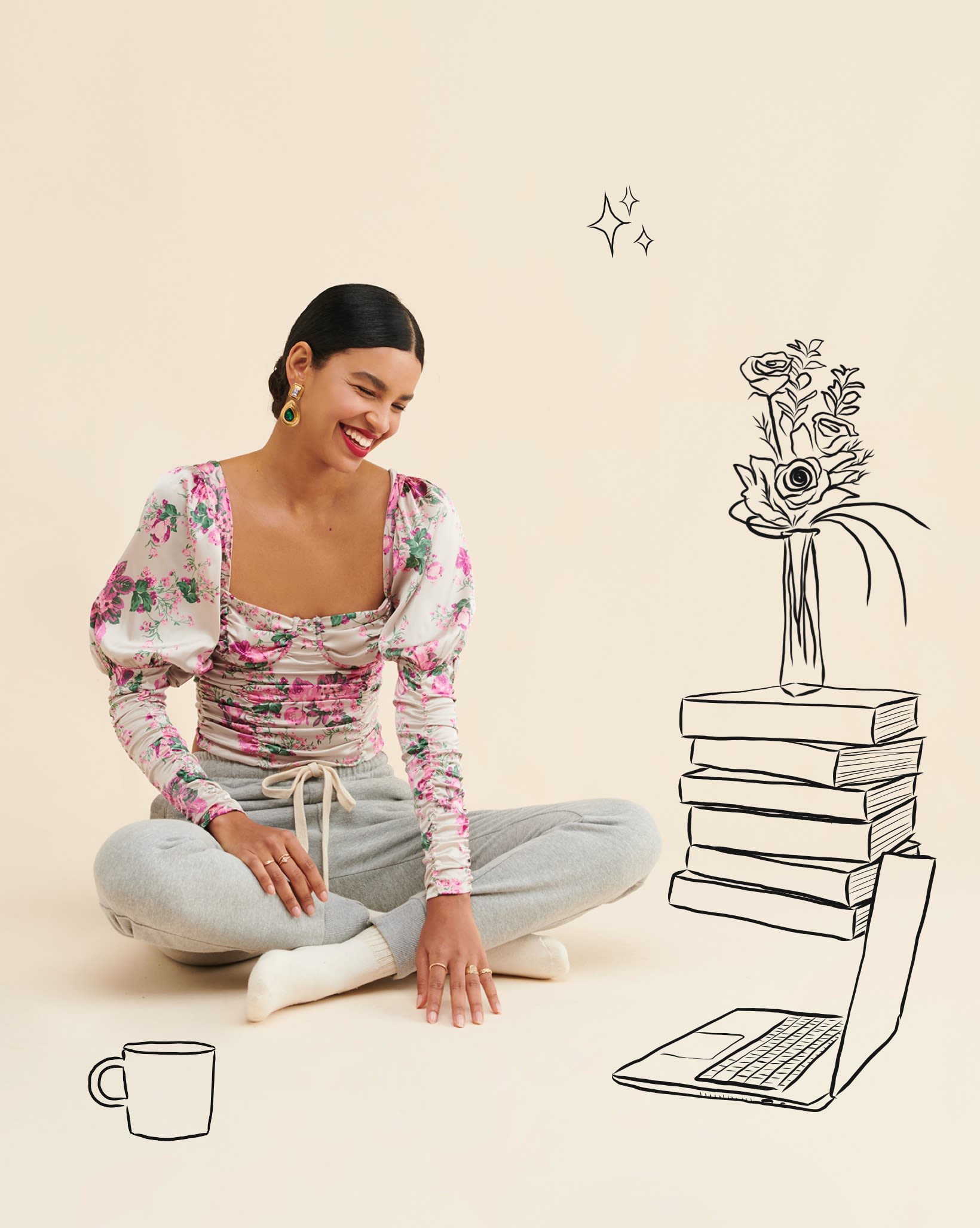 FOR LOVE AND LEMONS PEASANT TOP