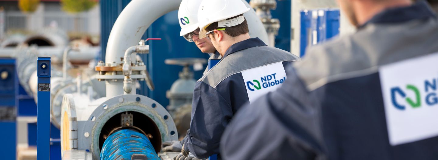 NDT Global employees at a pipeline operation