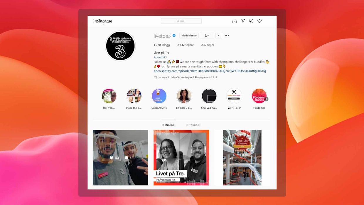Instagram - Livet på Tre