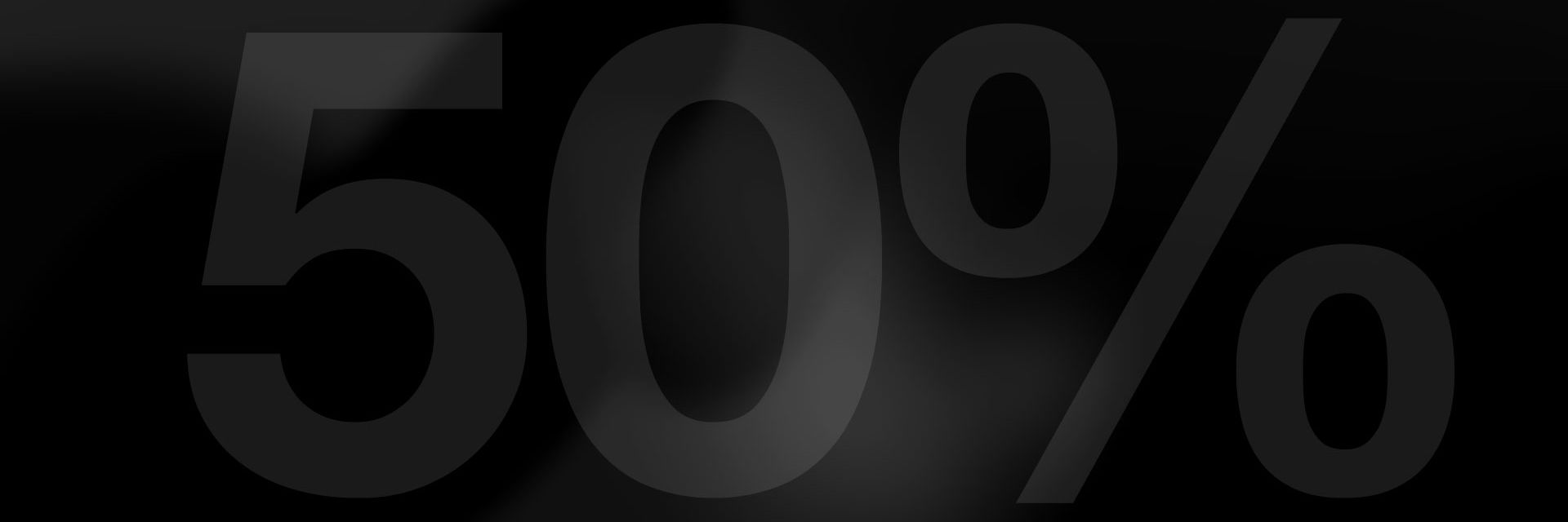 50% på svart bakgrund