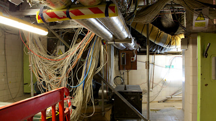 The basement cabling has built up over many years, and needs urgent repairs and removal to reduce the growing risk of fire.