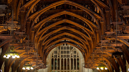 Westminster Hall’s hammer beam roof was built by Richard II and is the largest in northern Europe.