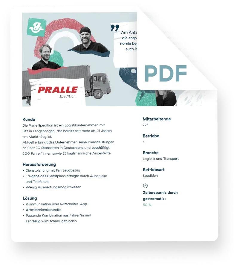 Pralle Spedition case study pdf preview