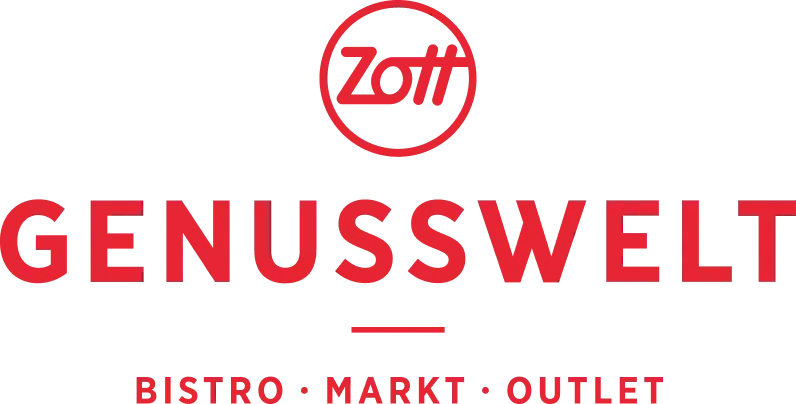 Rotes Logo mit dem Schriftzug Genusswelt in großen Buchstaben, darunter Metro-Markt-Outlet und oben ein kreisförmiges Emblem mit Metro im Inneren, alles auf transparentem Hintergrund.