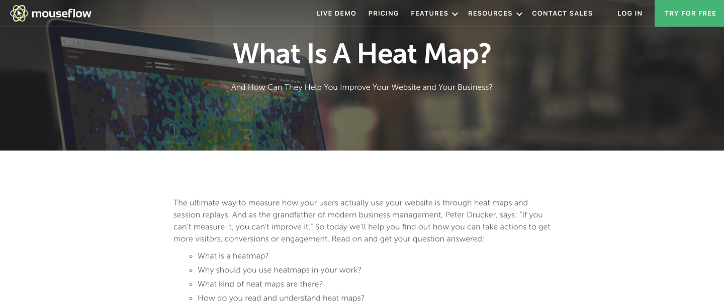 heatmap tools mouseflow