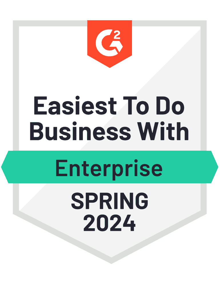 G2 Easiest To Do Business With- Enterprise