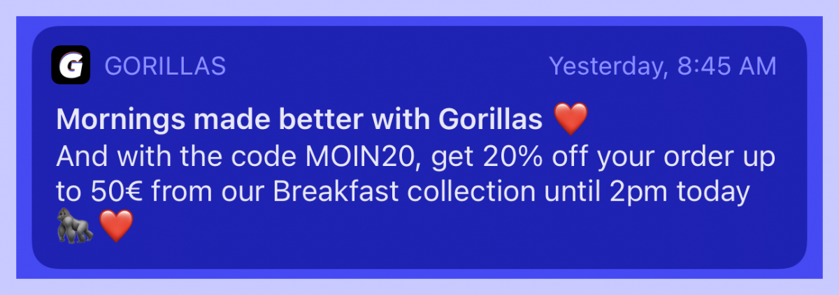 App Analysis Gorillas Push Notifications