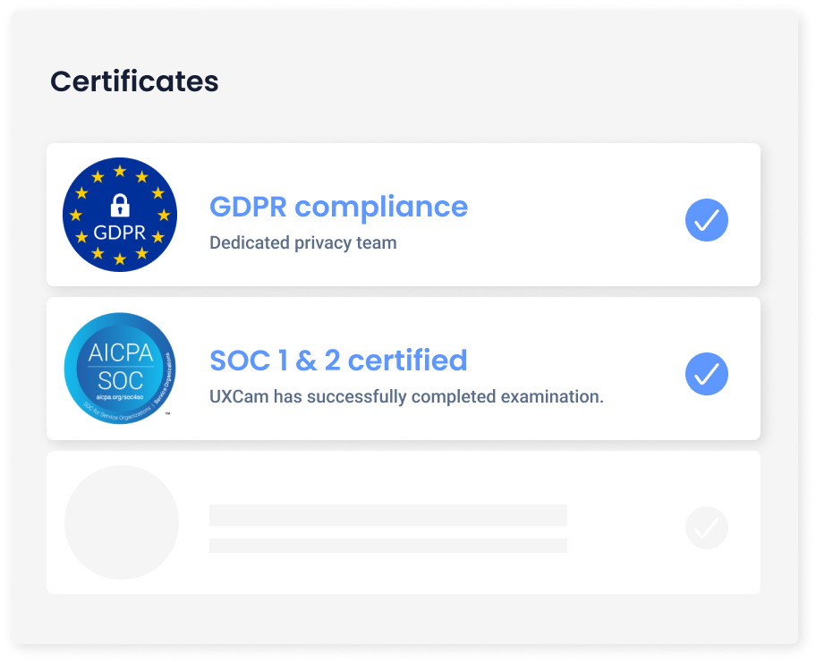 Privacy feature - we are compliant