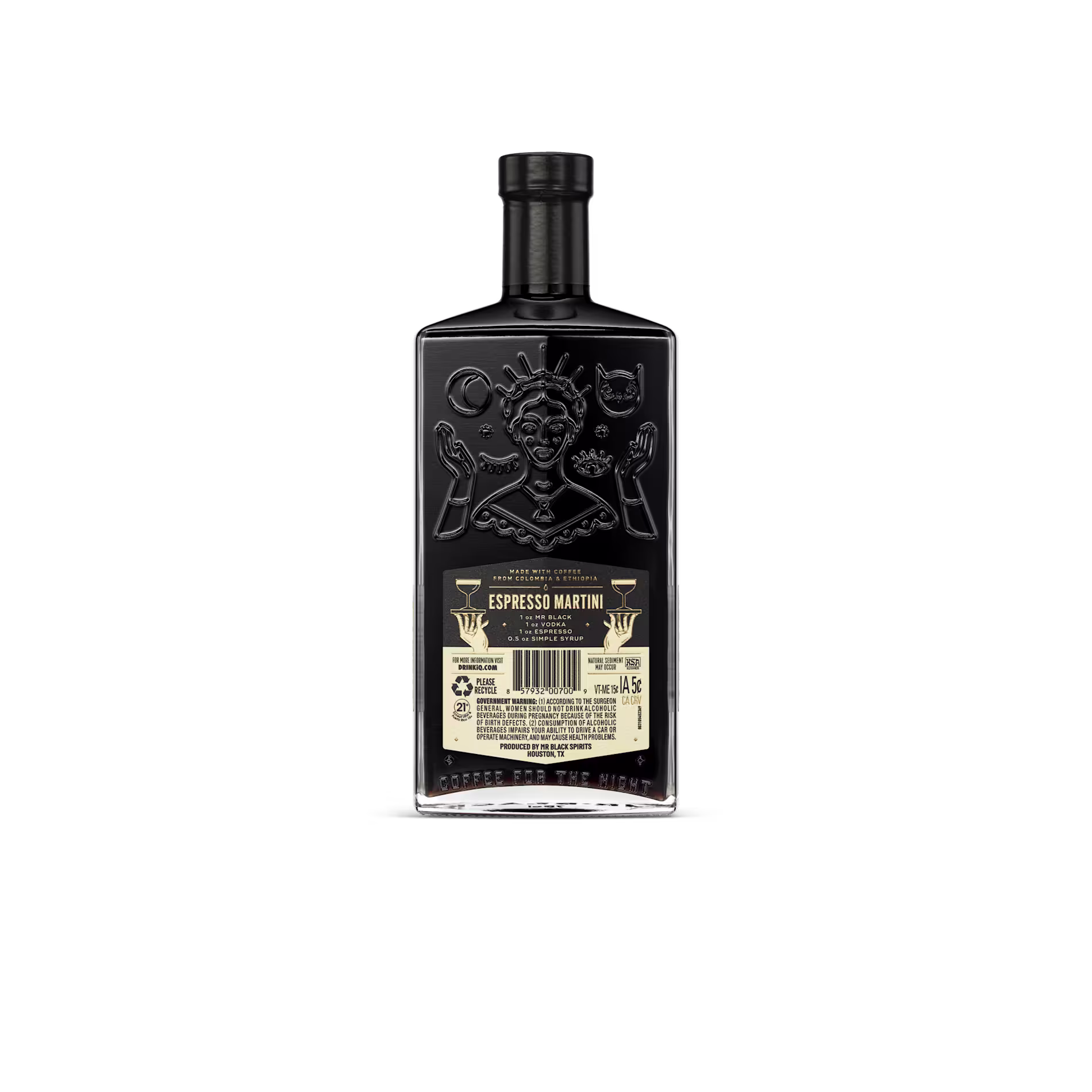 Mr Black Cold Brew Coffee Liqueur bottle back