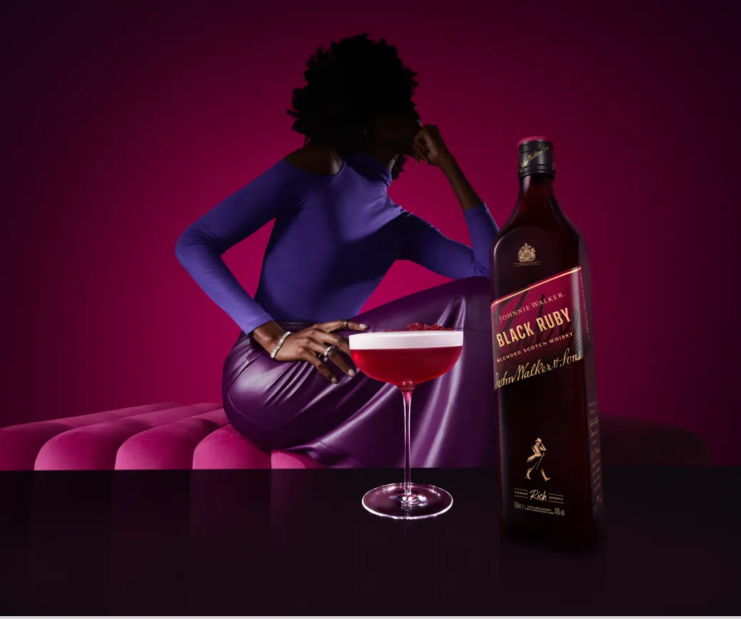 3 cócteles johnnie walker Black Ruby