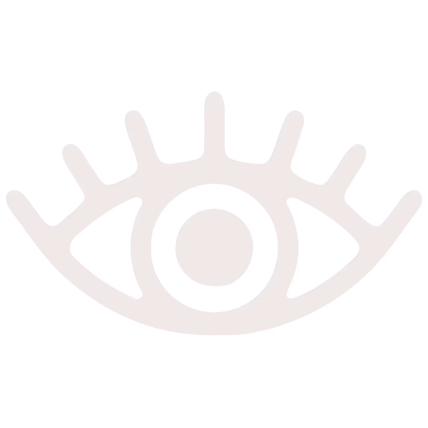 Mr Black brand eye logo in cream on a dark brown background