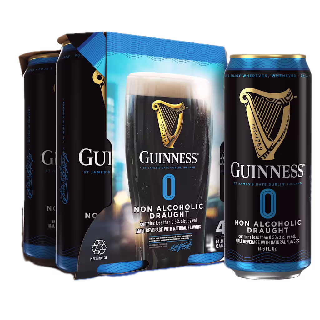Guinness 0.0 cans in packaging