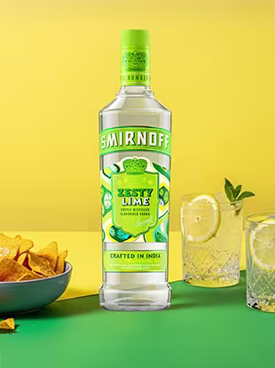 Smirnoff Zesty Lime Vodka, 750mL_PrimaryImageBG_AltText