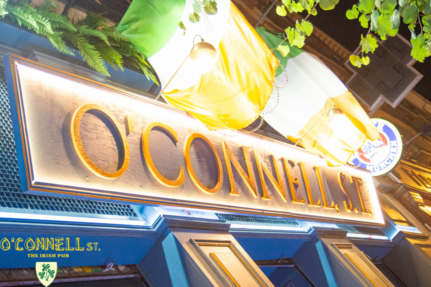O'Connell St The Irish Pub destaca con su ambiente acogedor, luces cálidas y decoración irlandesa, ideal para disfrutar de buena música y cerveza