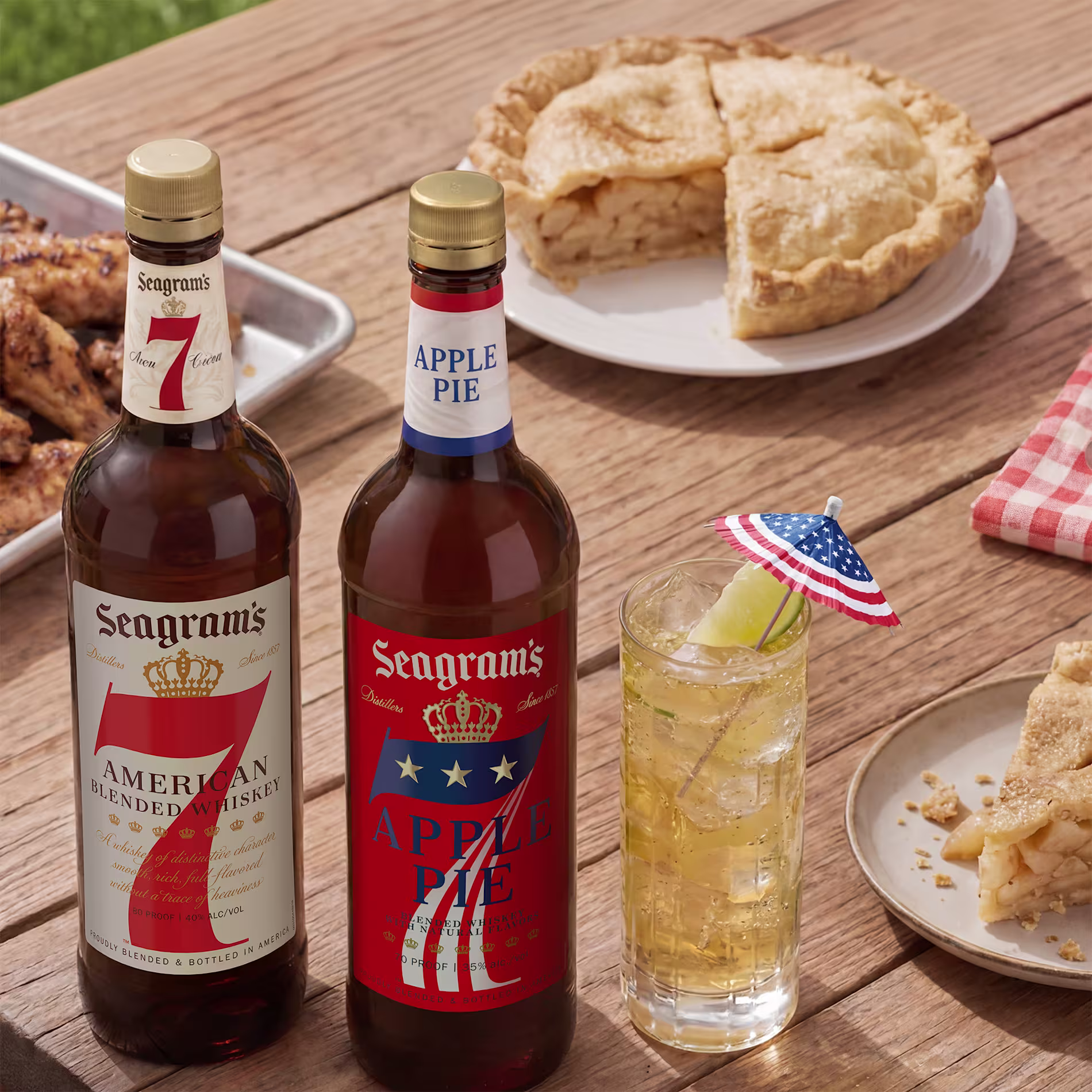 Seagrams Apple Pie and Seagrams 7 hero 4th of July