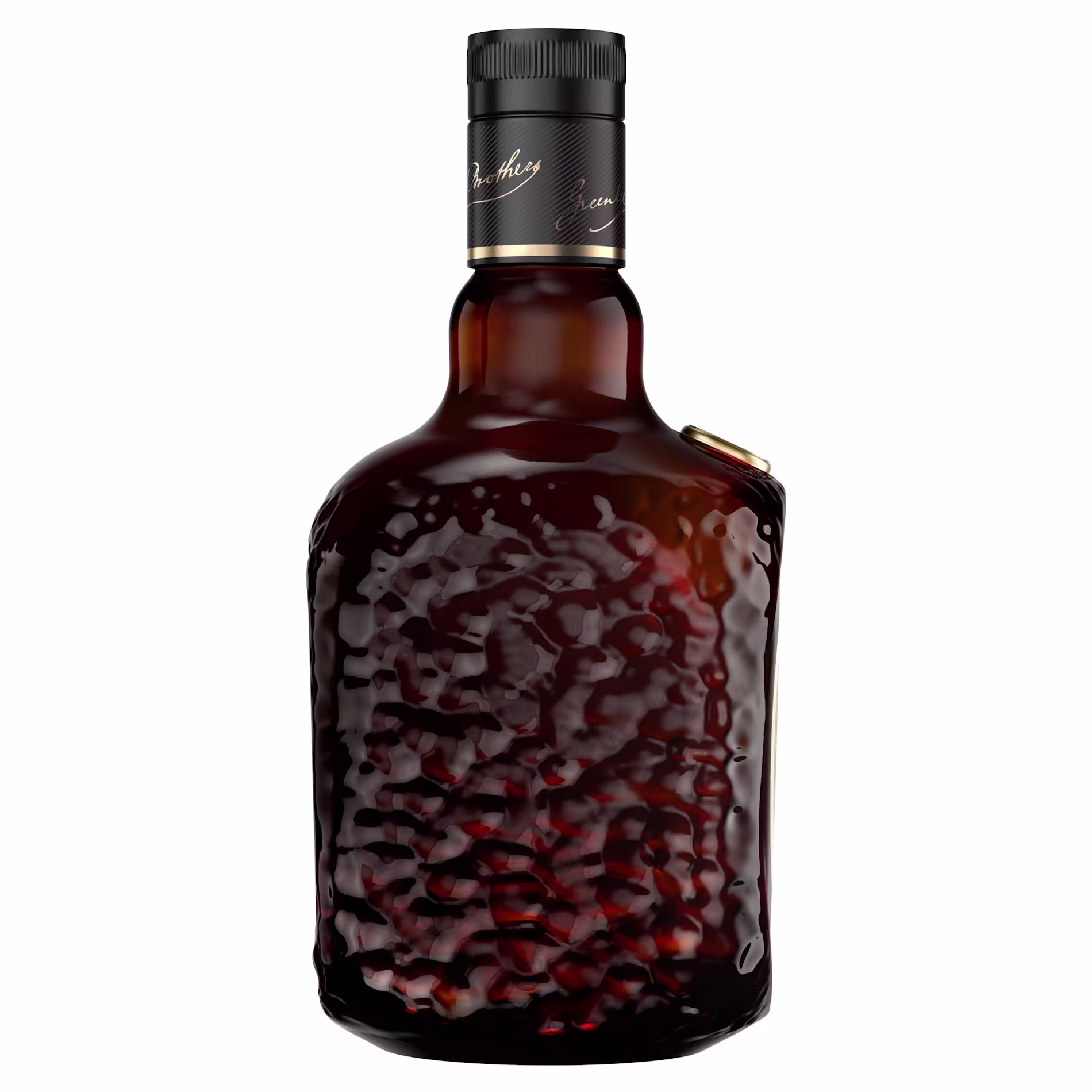 Side view of Old Parr Aged 18 Years Blended Scotch Whisky bottle