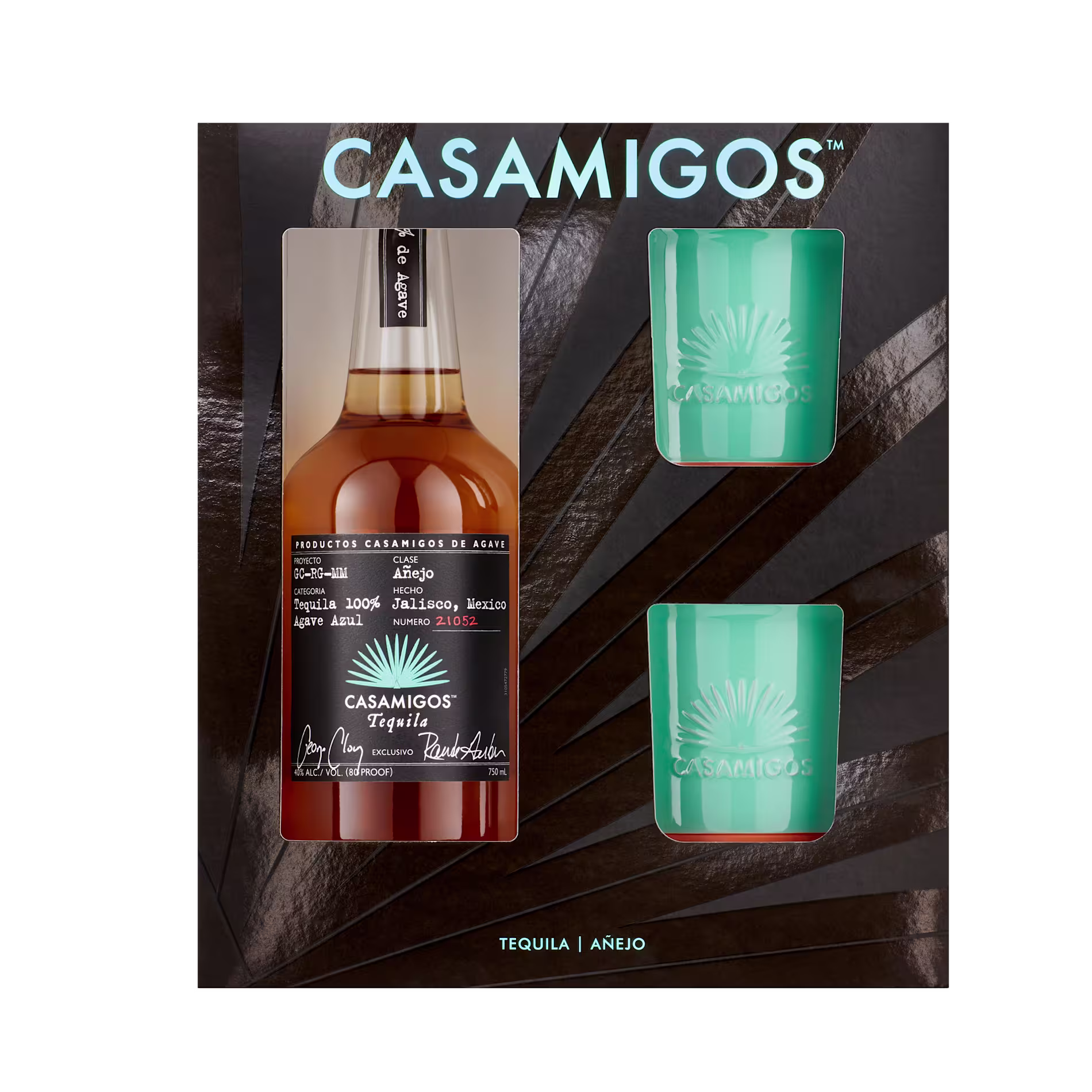 Casamigos Anejo with 2 Ceramic Tumblers-Front