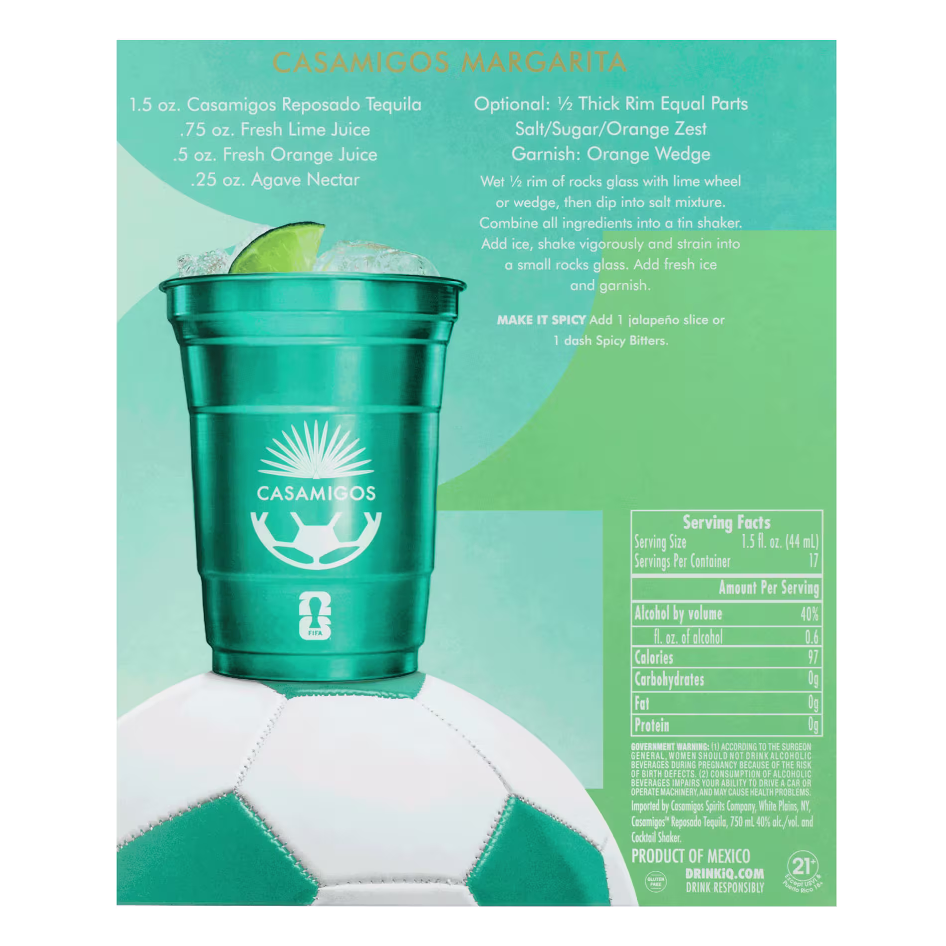 Casamigos Reposado Back