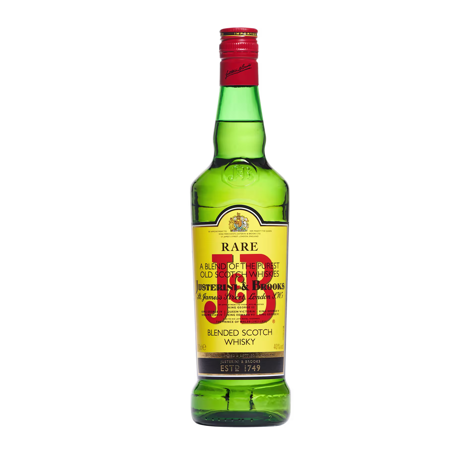 J&B Rare Blended Scotch Whisky bottle