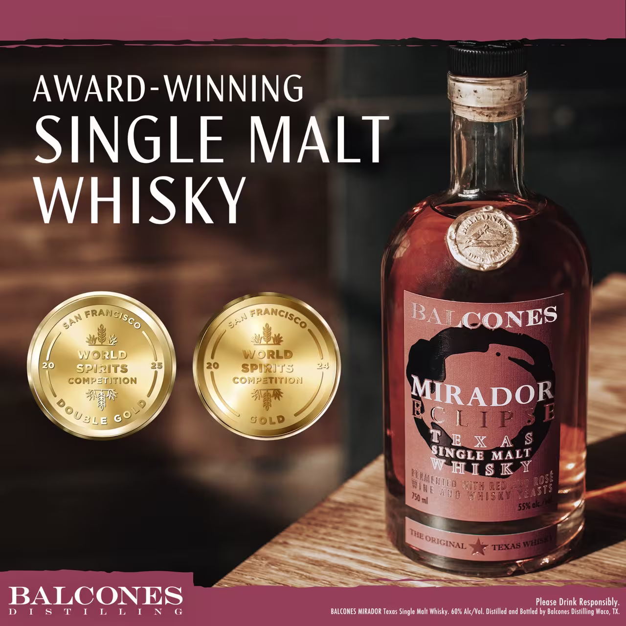 Balcones Mrdor Eclpse Single Malt Whisky 082000808497 AWARD 750ML Large