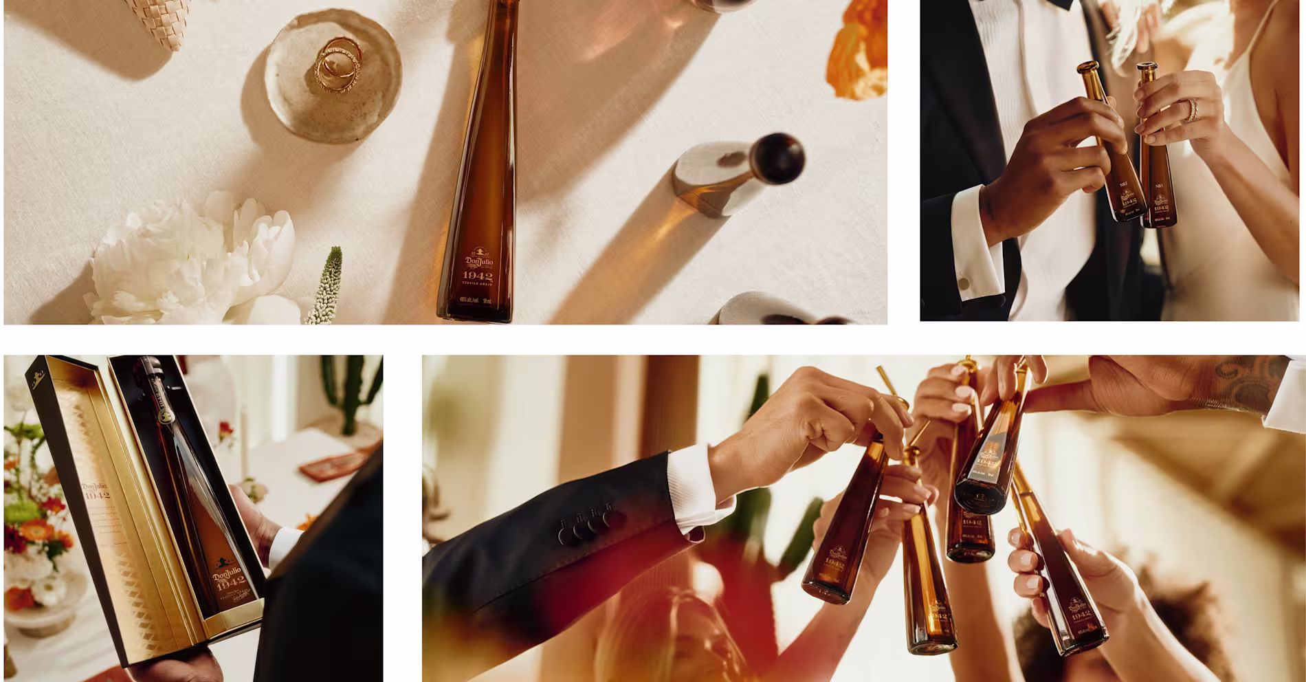 Don Julio 1942 favours and gifts at a wedding