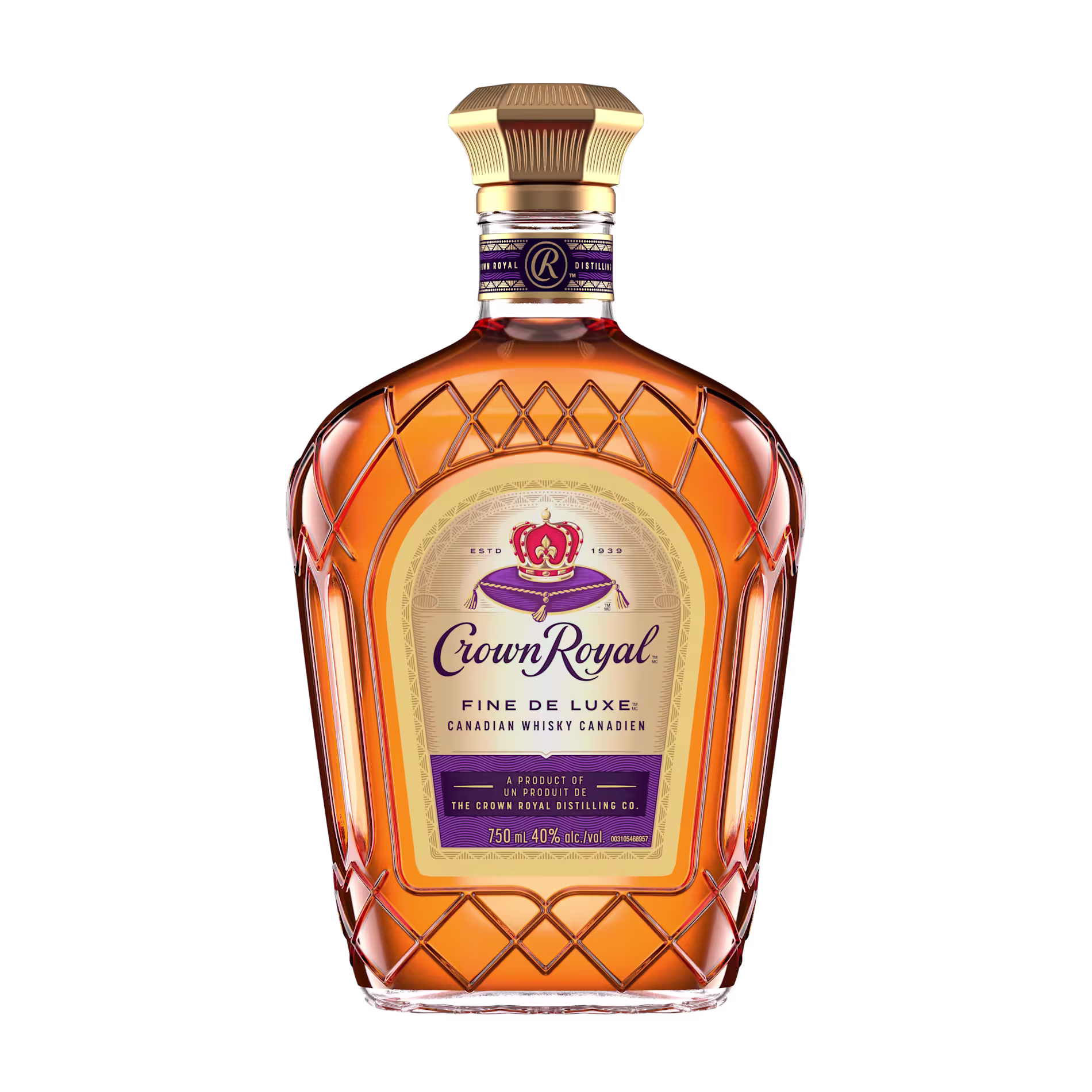 Crown Royal Fine Deluxe Blended Canadian Whisky bottle