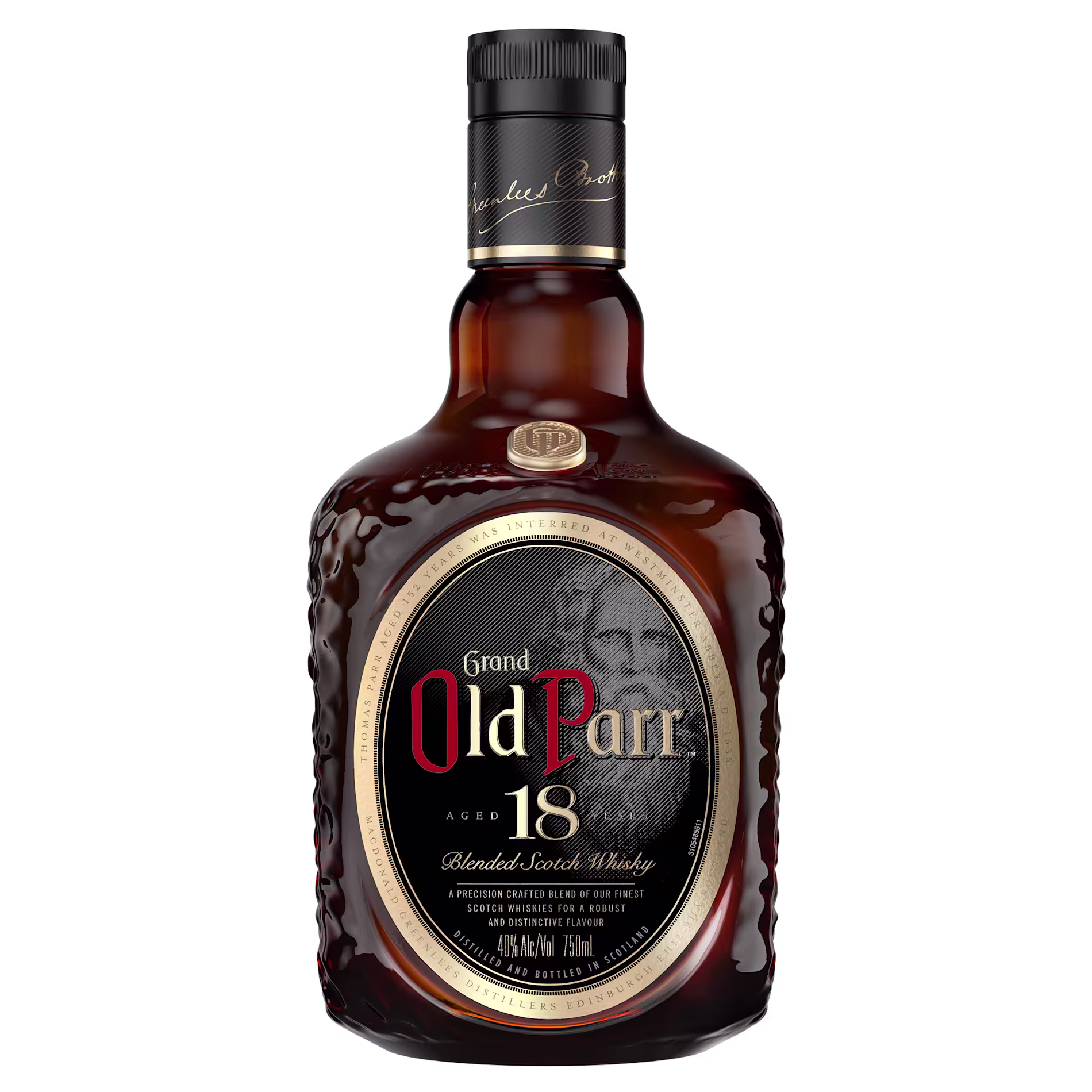 Old Parr Aged 18 Years Blended Scotch Whisky bottle