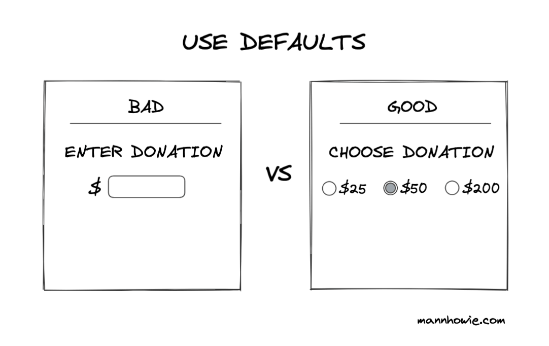 use defaults