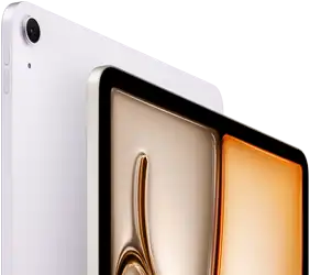 iPad Air, violet, face avant, face arrière, caméra arrière grand-angle 12 mégapixels dans le coin supérieur gauche
