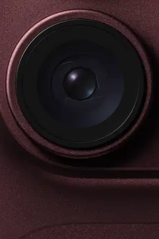 Main camera variable aperture lens featured on iPhone 18 Pro in Burgundy