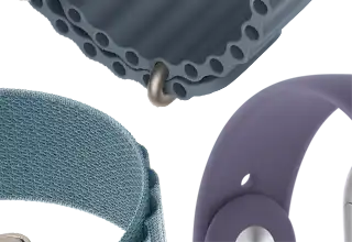 Bracelets pour Apple Watch Series 11 : bracelet sport brume violette, bracelet Océan bleu nautique, bracelet Alpin bleu clair