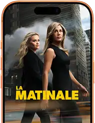 Écran d’iPhone 17 Pro montrant la série La matinale d’Apple TV+.