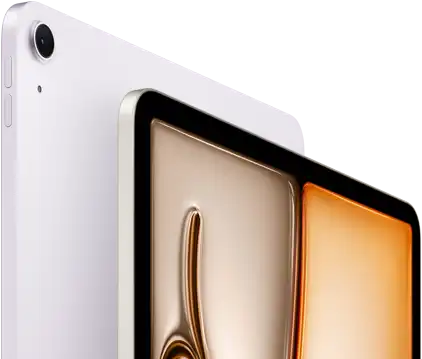 iPad Air, violet, face avant, face arrière, caméra arrière grand-angle 12 mégapixels dans le coin supérieur gauche