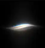 A multi-coloured wave of light