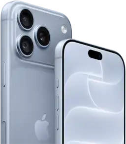 iPhone 18 Pro, glacier, front and back view showing Ceramic Shield, triple camera system