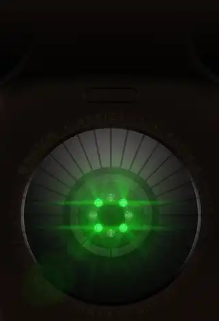 Health Sensing System with multiple round sensors with glowing green LED lights