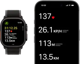 Live Workout metrics on Apple Watch Ultra 3 and iPhone