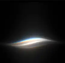 A multi-coloured wave of light