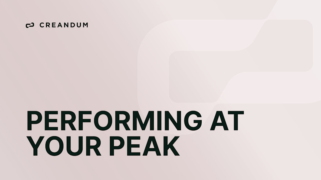 Performing at your Peak