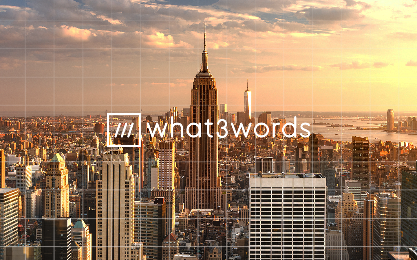 what3words grid coverage over New York City.